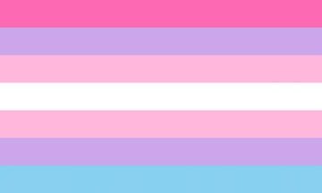 bisexual demigirl flag