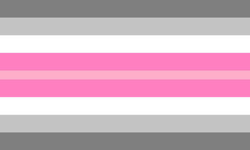 image description: a flag with nine stripes. the center stripe is very thin. from top to bottom they are: grey, light grey, whit